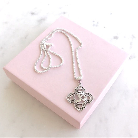 Sterling Silver Om Necklace - Picture 7 of 15